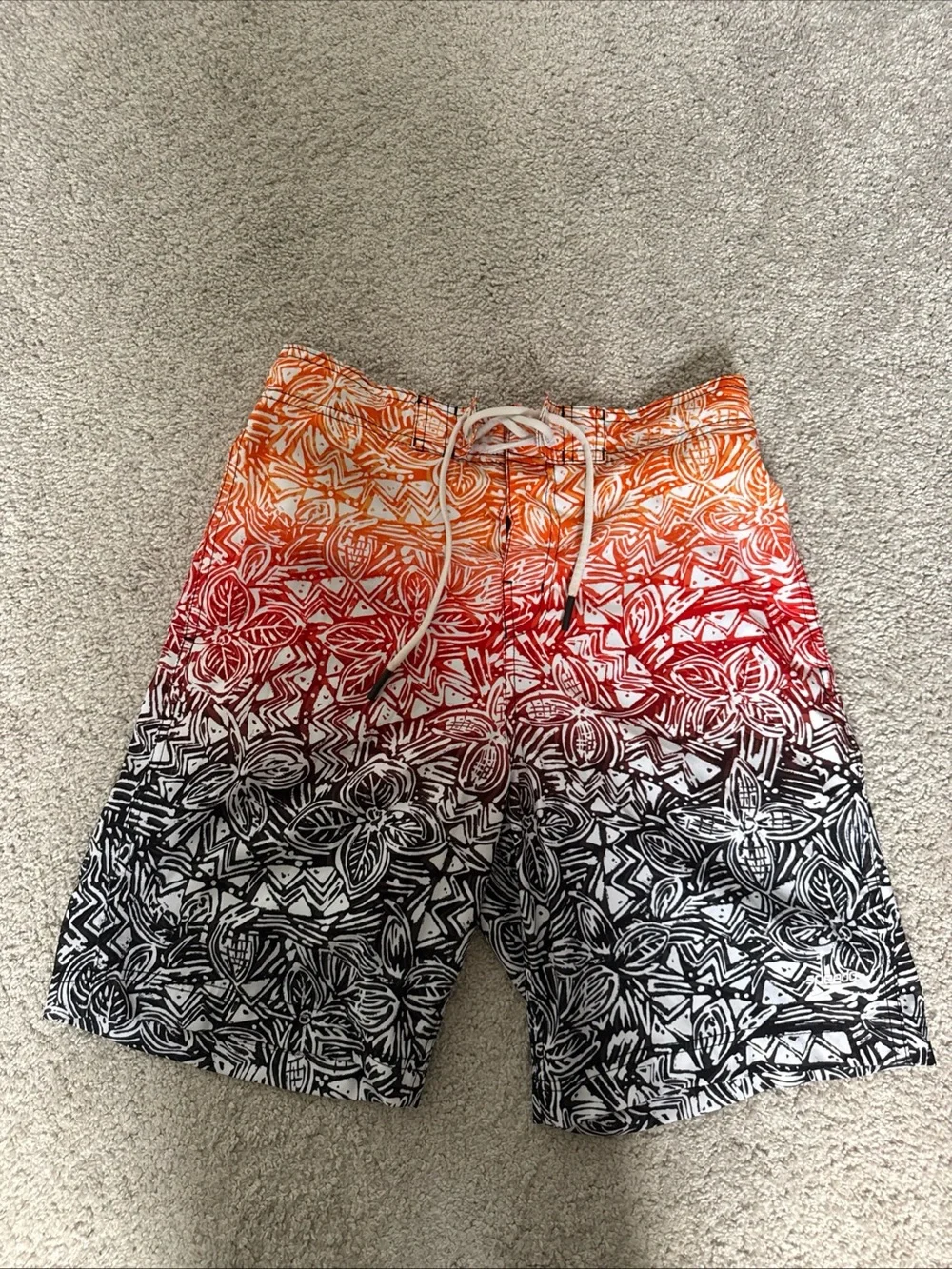 Speedo Floral Aztec Print Swim Trucks Size S Resortwear‎ Vacation